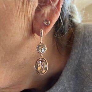 Givenchy gold tone and rhinestone earrings